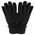 Black - Back - Beechfield Womens-Ladies Recycled Fleece Winter Gloves