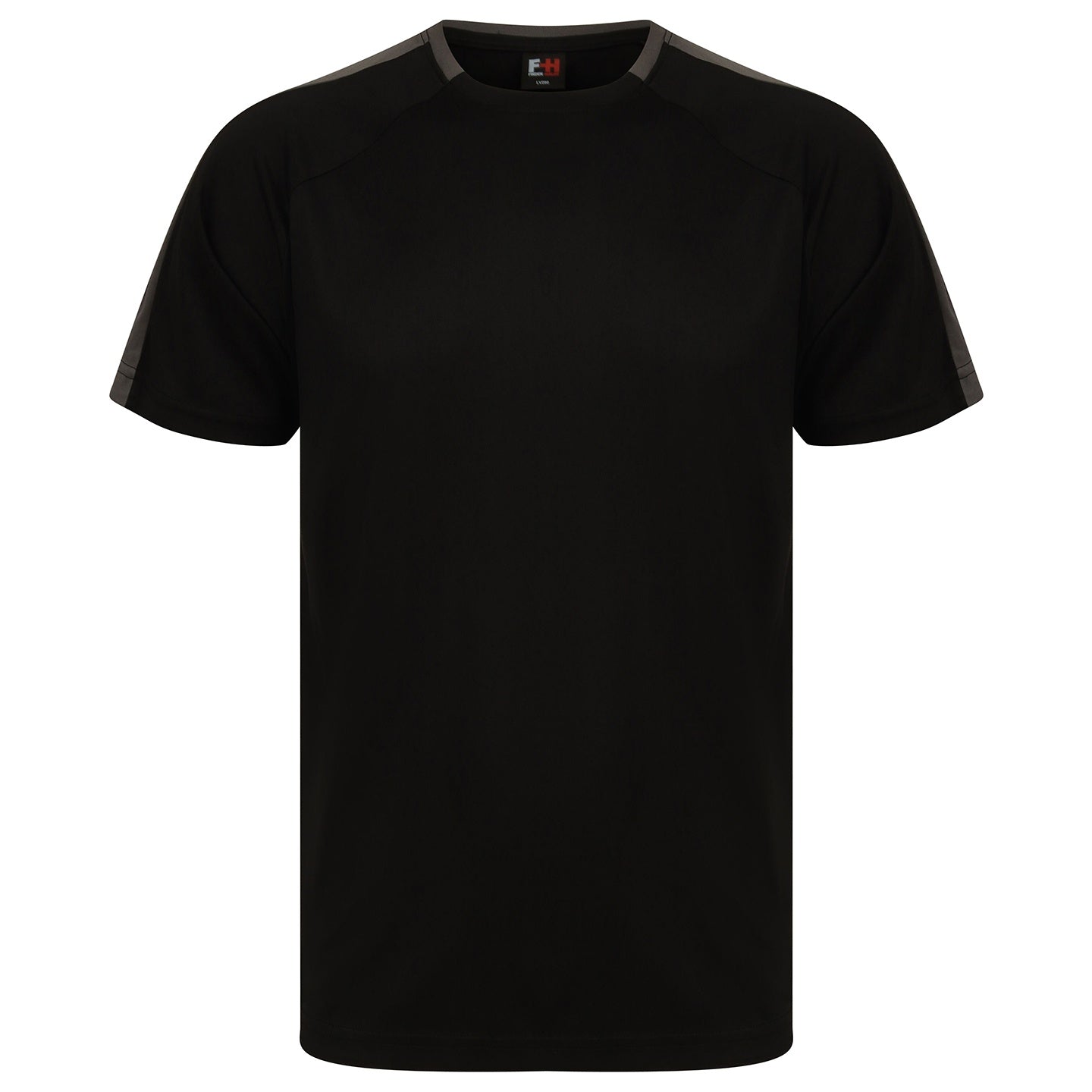Black-Gunmetal Grey - Front - Finden & Hales Unisex Adult Team T-Shirt