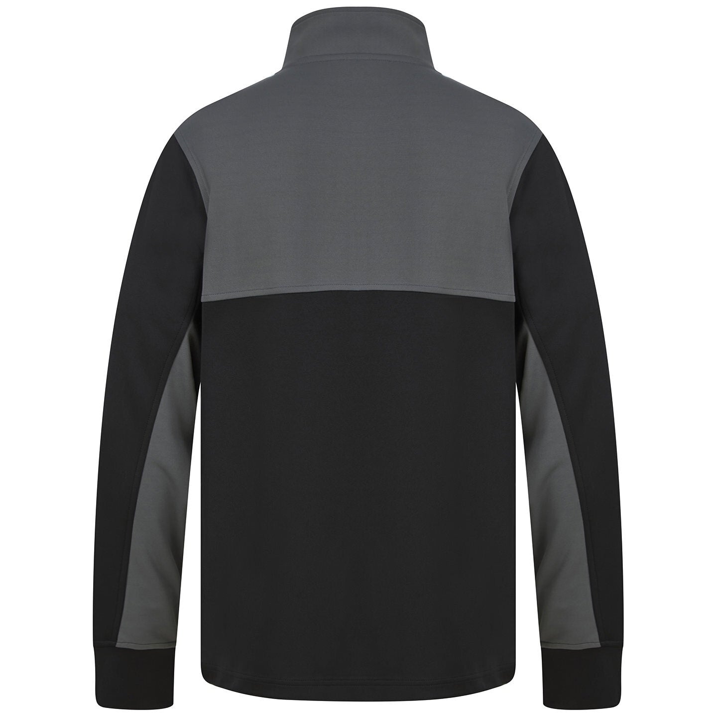 Black-Gunmetal Grey - Side - Finden & Hales Childrens-Kids Quarter Zip Track Top