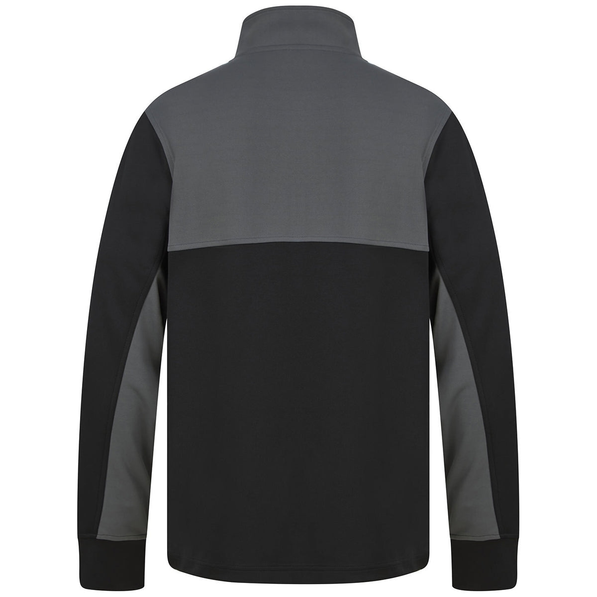 Black-Gunmetal Grey - Side - Finden & Hales Childrens-Kids Quarter Zip Track Top