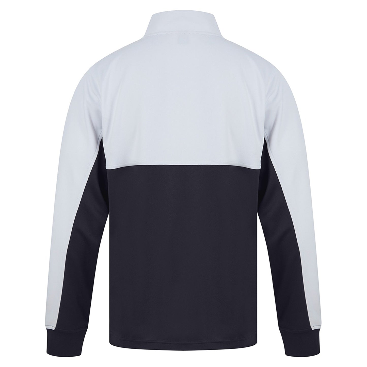 Navy-White - Back - Finden & Hales Mens Quarter Zip Track Top