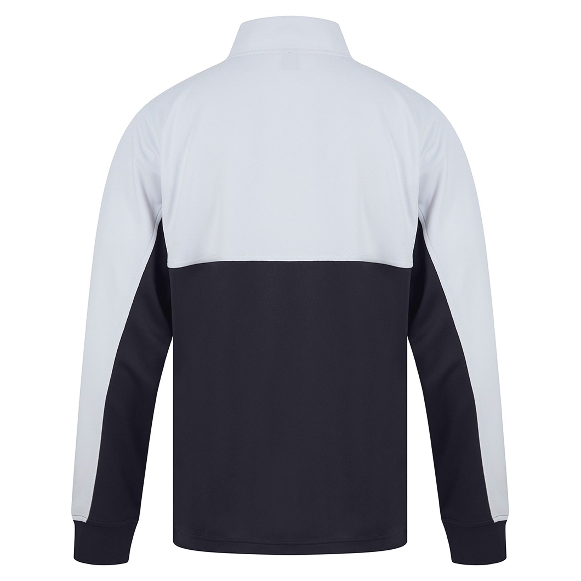 Navy-White - Back - Finden & Hales Mens Quarter Zip Track Top