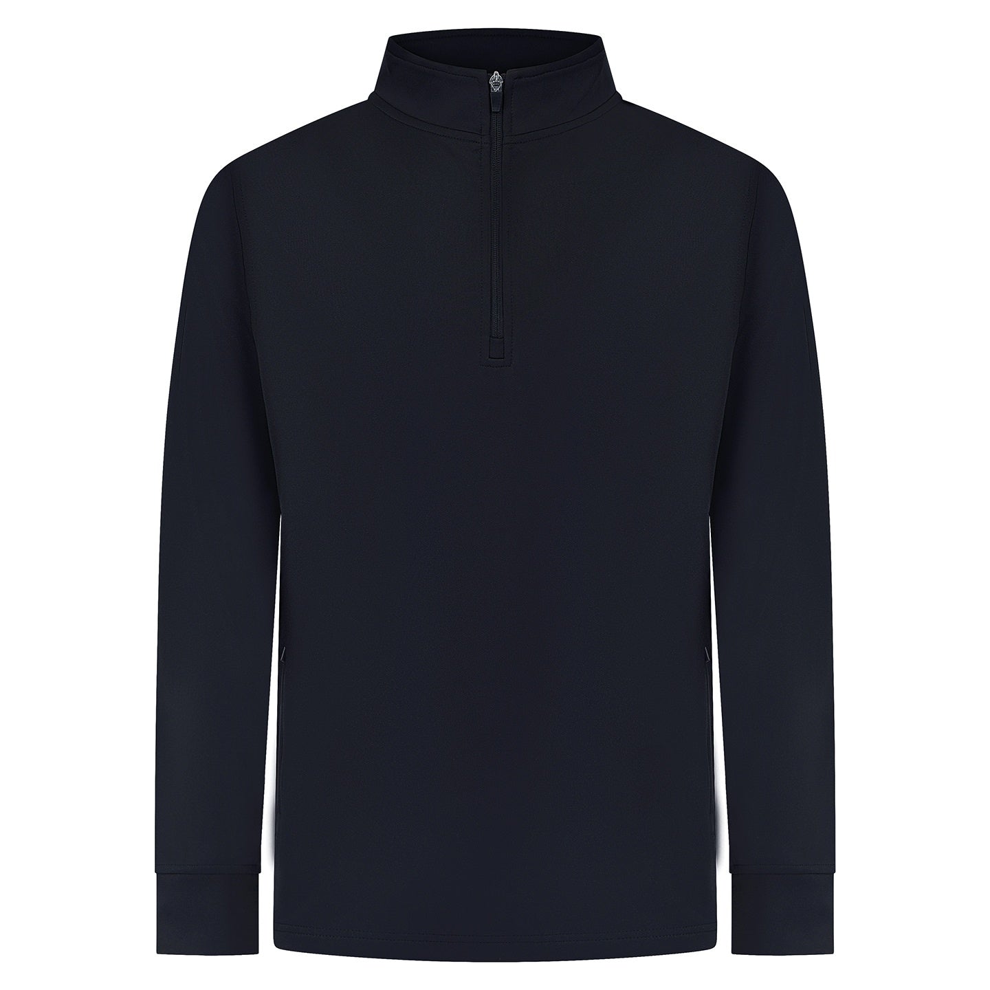 Navy - Front - Finden & Hales Mens Quarter Zip Track Top