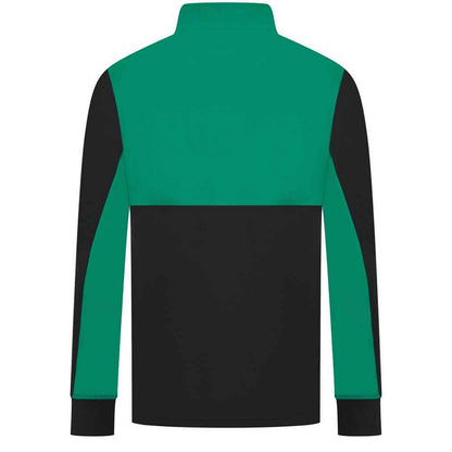 Black-Emerald - Back - Finden & Hales Mens Quarter Zip Track Top