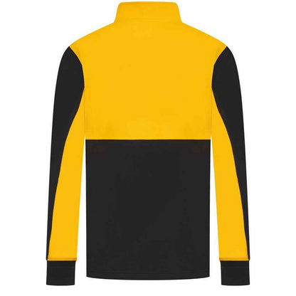 Black-Gold - Back - Finden & Hales Mens Quarter Zip Track Top