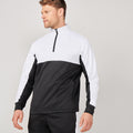 Black-White - Back - Finden & Hales Mens Quarter Zip Track Top