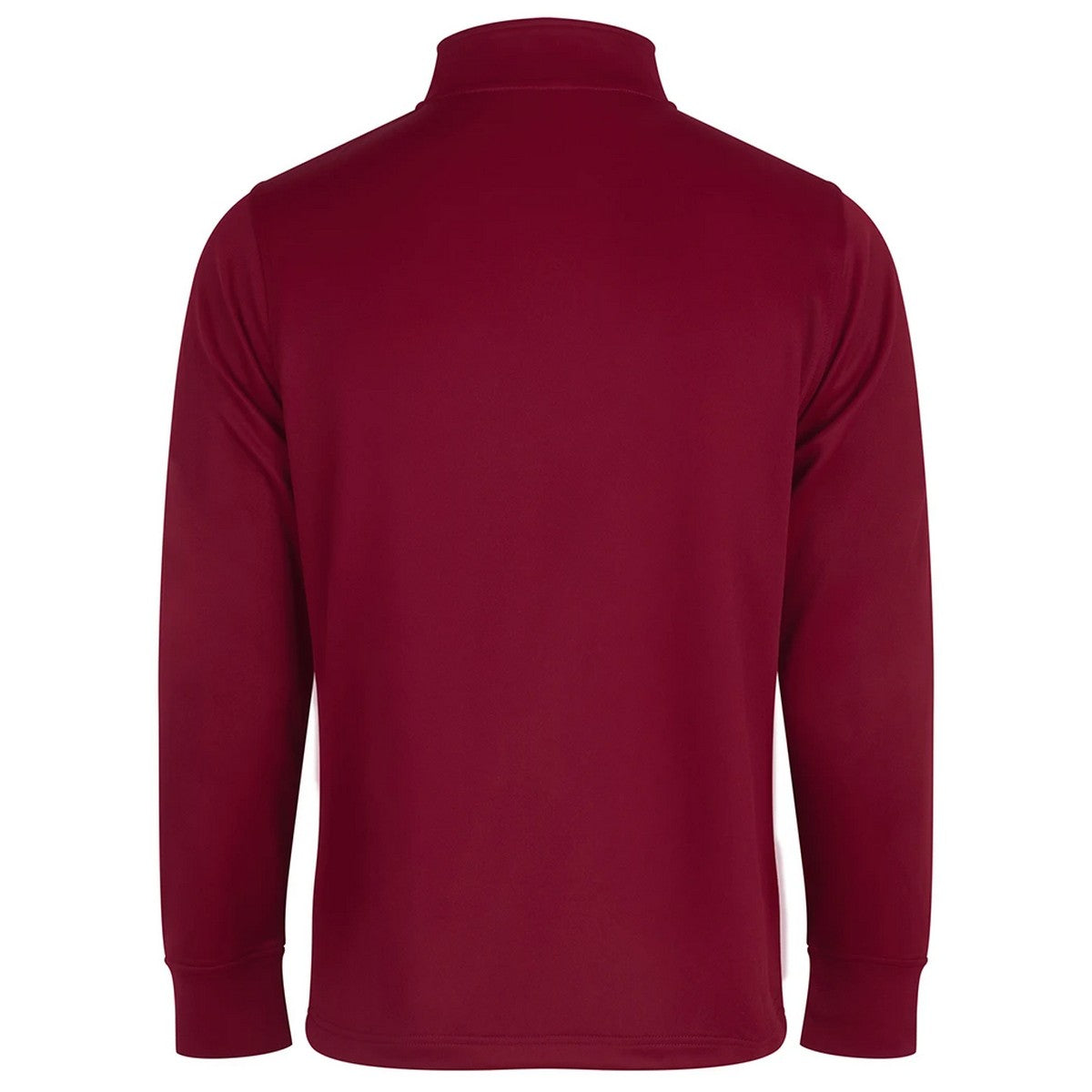Burgundy - Back - Finden & Hales Mens Quarter Zip Track Top