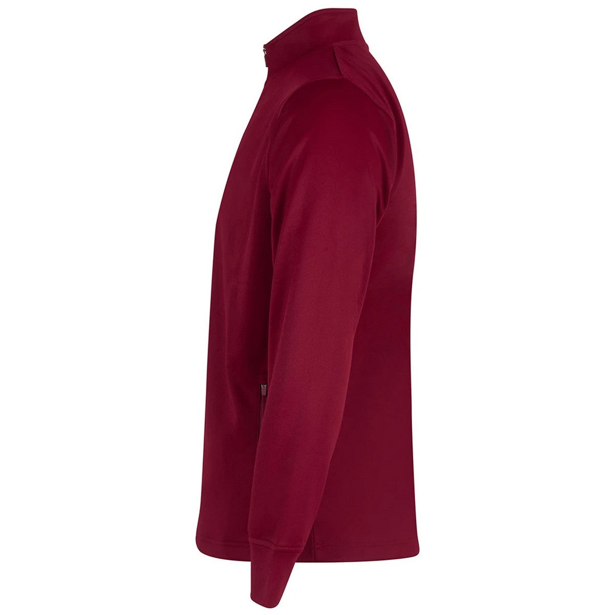 Burgundy - Side - Finden & Hales Mens Quarter Zip Track Top