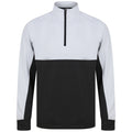 Black-White - Front - Finden & Hales Mens Quarter Zip Track Top