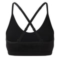 Black - Back - TriDri Womens-Ladies Ruched Medium Impact Sports Bra