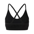 Black - Pack Shot - TriDri Womens-Ladies Ruched Medium Impact Sports Bra