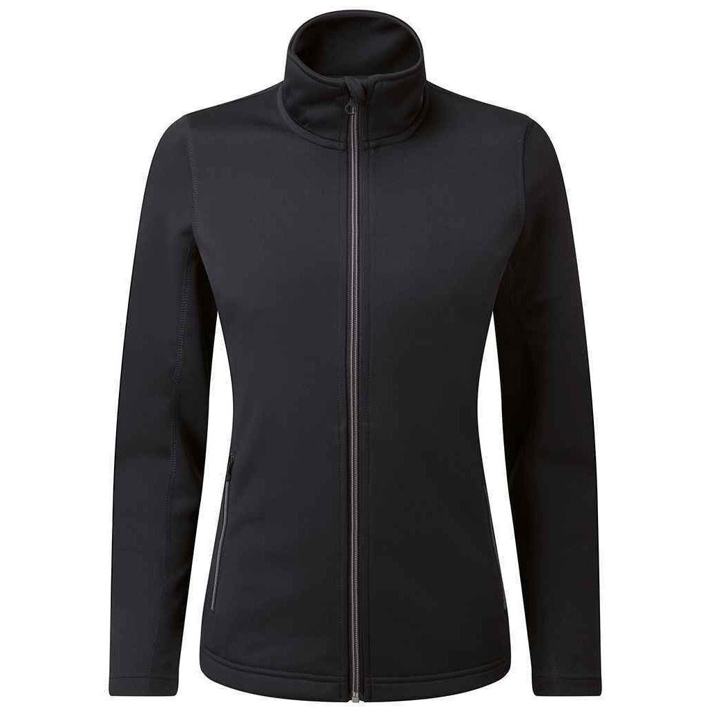 Black - Front - Premier Womens-Ladies Sustainable Zipped Jacket