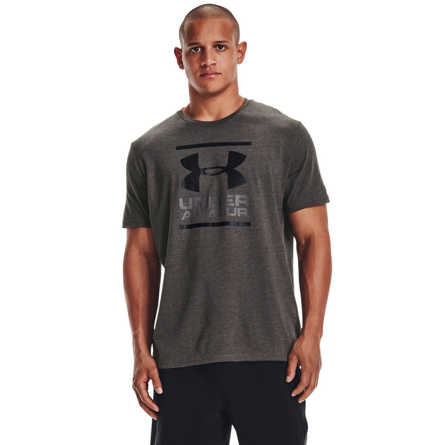 Charcoal Medium Heather-Graphite-Black - Back - Under Armour Mens Foundation Short-Sleeved T-Shirt