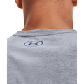 Light Steel Heather-Versa Blue-American Blue - Close up - Under Armour Mens Foundation Short-Sleeved T-Shirt