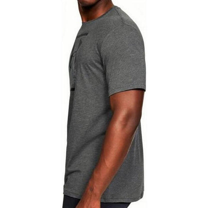 Charcoal Medium Heather-Graphite-Black - Side - Under Armour Mens Foundation Short-Sleeved T-Shirt