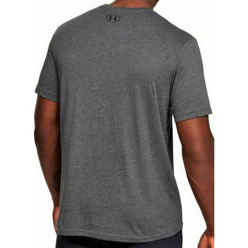 Charcoal Medium Heather-Graphite-Black - Lifestyle - Under Armour Mens Foundation Short-Sleeved T-Shirt