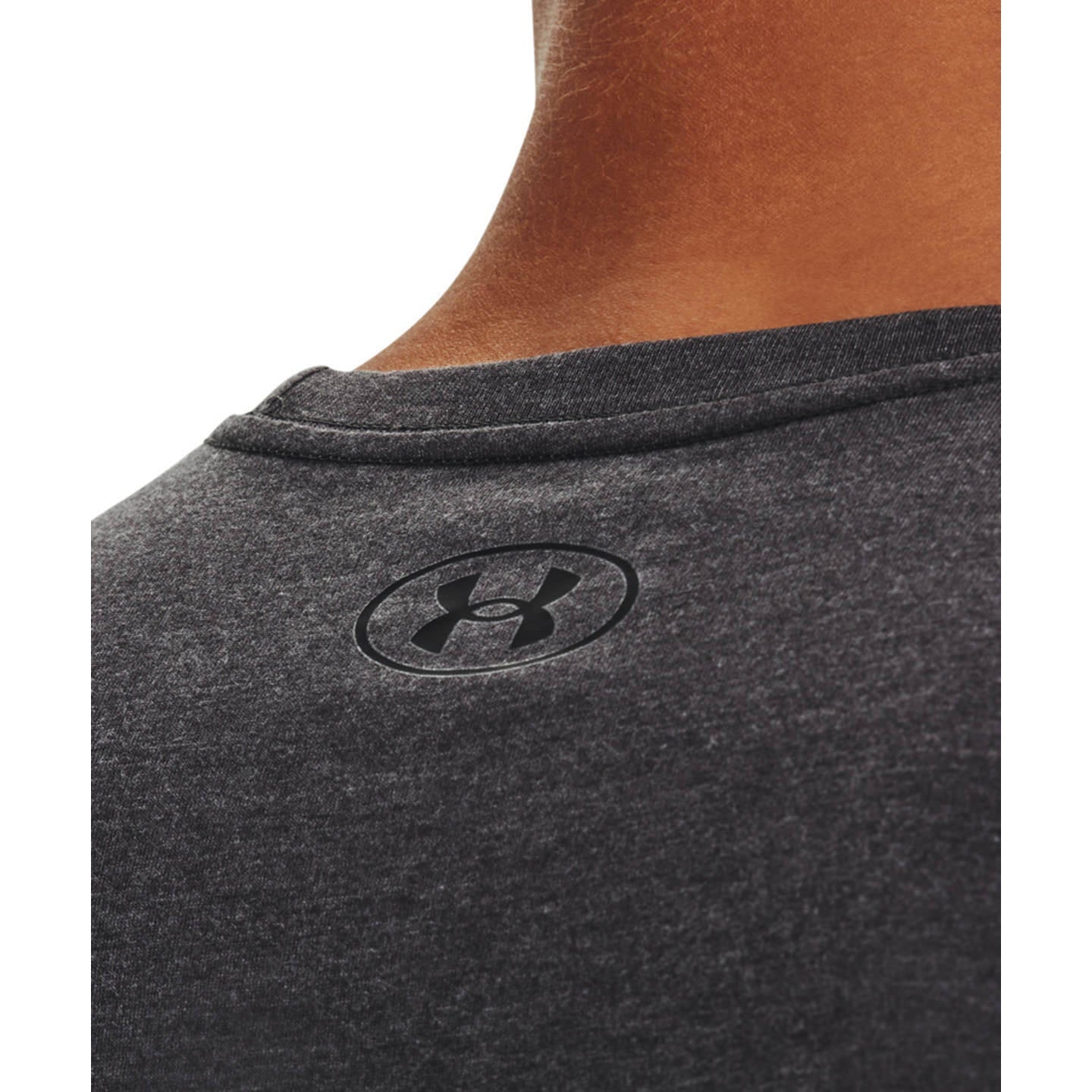 Charcoal Medium Heather-Graphite-Black - Pack Shot - Under Armour Mens Foundation Short-Sleeved T-Shirt