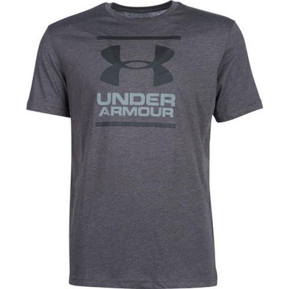 Charcoal Medium Heather-Graphite-Black - Front - Under Armour Mens Foundation Short-Sleeved T-Shirt