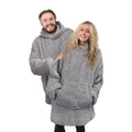 Grey - Front - Ribbon Unisex Adult Teddy Fleece Oversized Hoodie