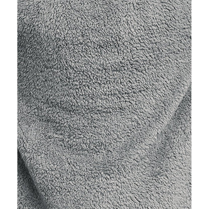 Grey - Side - Ribbon Unisex Adult Teddy Fleece Oversized Hoodie