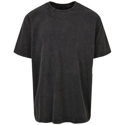 Black - Front - Build Your Brand Mens Heavyweight Oversized T-Shirt
