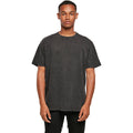 Black - Back - Build Your Brand Mens Heavyweight Oversized T-Shirt