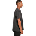 Black - Side - Build Your Brand Mens Heavyweight Oversized T-Shirt