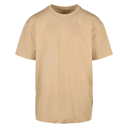 Union Beige - Front - Build Your Brand Mens Heavyweight Oversized T-Shirt