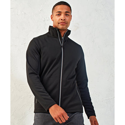 Black - Back - Premier Mens Sustainable Zipped Jacket