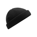 Black - Front - Beechfield Fisherman Mini Recycled Beanie