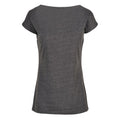 Charcoal - Back - Build Your Brand Womens-Ladies Wide Neck T-Shirt