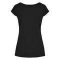 Black - Back - Build Your Brand Womens-Ladies Wide Neck T-Shirt