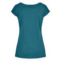Teal - Back - Build Your Brand Womens-Ladies Wide Neck T-Shirt