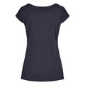 Navy - Back - Build Your Brand Womens-Ladies Wide Neck T-Shirt
