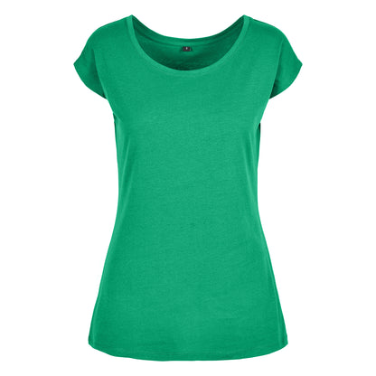Light Mint - Front - Build Your Brand Womens-Ladies Wide Neck T-Shirt