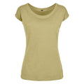 Sand - Front - Build Your Brand Womens-Ladies Wide Neck T-Shirt