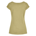 Sand - Back - Build Your Brand Womens-Ladies Wide Neck T-Shirt