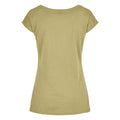 Sand - Back - Build Your Brand Womens-Ladies Wide Neck T-Shirt
