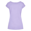 Lilac - Back - Build Your Brand Womens-Ladies Wide Neck T-Shirt