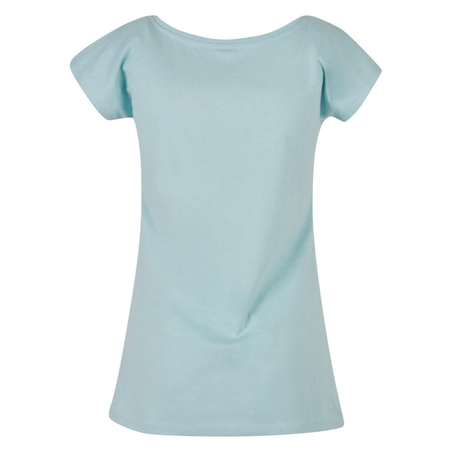 Ocean Blue - Back - Build Your Brand Womens-Ladies Wide Neck T-Shirt