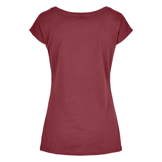 Cherry - Back - Build Your Brand Womens-Ladies Wide Neck T-Shirt