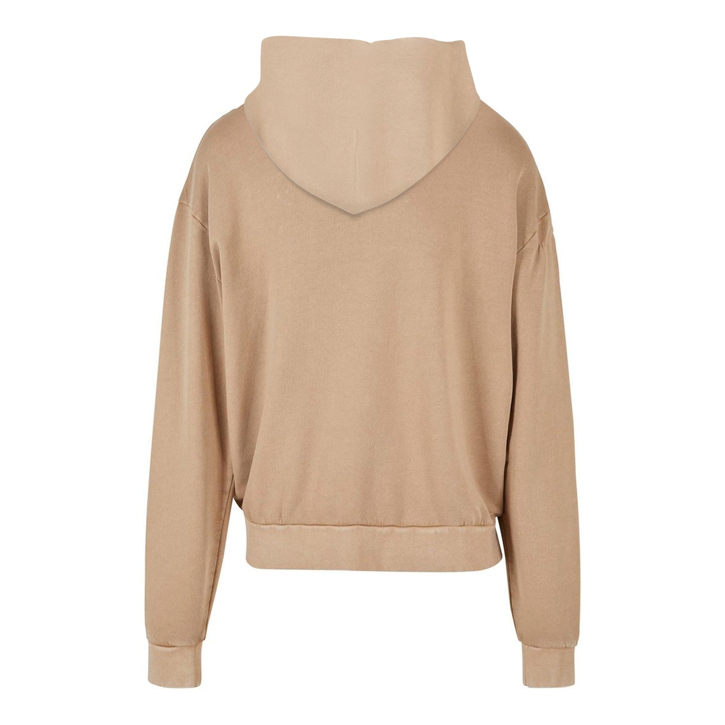 Union Beige - Back - Build Your Brand Mens Acid Wash Oversized Hoodie