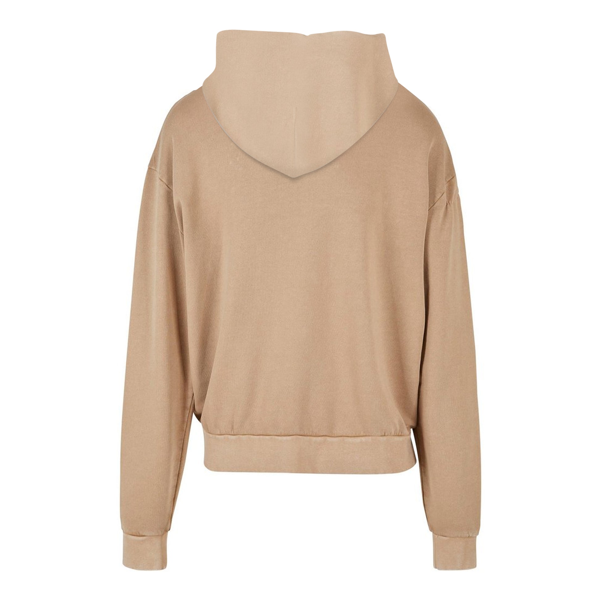 Union Beige - Back - Build Your Brand Mens Acid Wash Oversized Hoodie