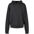 Black - Front - Build Your Brand Mens Acid Wash Oversized Hoodie