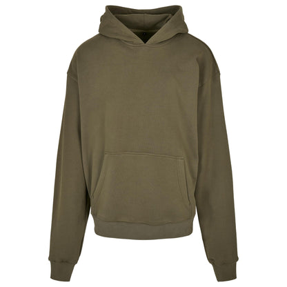 Olive - Front - Build Your Brand Mens Ultra Heavyweight Hoodie