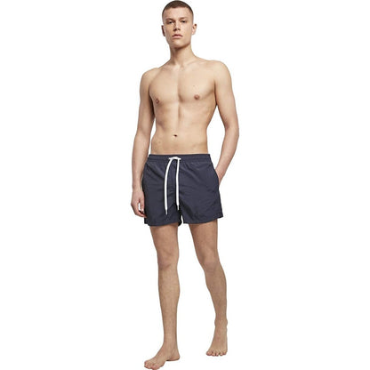 Navy - Back - Build Your Brand Mens Swim Shorts