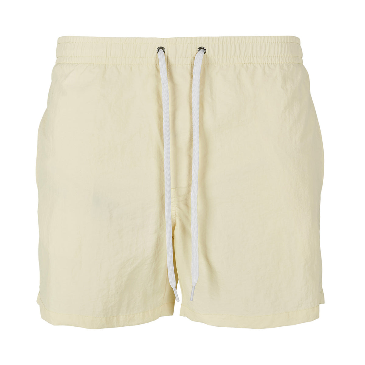 Light Yellow - Front - Build Your Brand Mens Swim Shorts