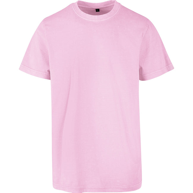 Soft Pink - Front - Build Your Brand Mens Acid Wash T-Shirt