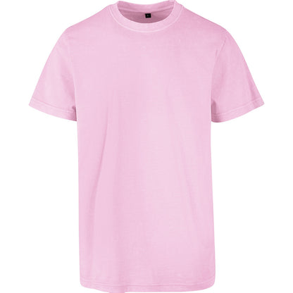 Soft Pink - Front - Build Your Brand Mens Acid Wash T-Shirt