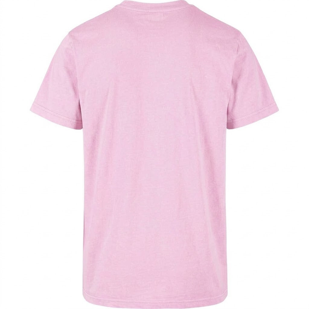 Soft Pink - Back - Build Your Brand Mens Acid Wash T-Shirt